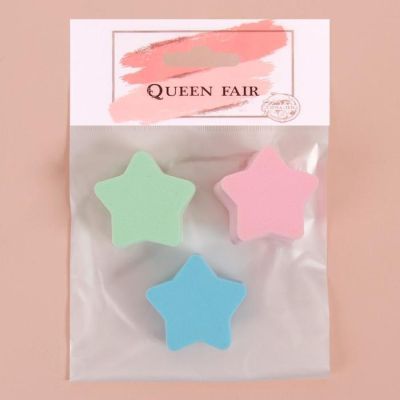 Набор спонжей для нанесения косметики, 4,7 × 4,7 см, 3 шт, разноцветный