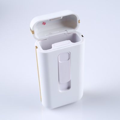 Зажигалка-портсигар электронная "Сиера",  USB. спираль, белая