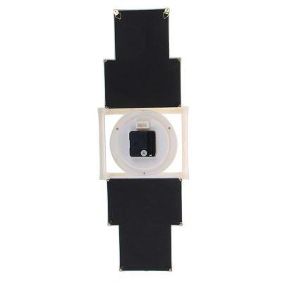 Часы настенные, серия: Фото, "Пирамида", 4 фоторамки, 10х10, 10х15, белые, 20х60 см, микс