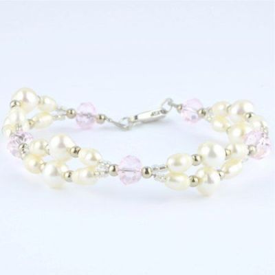 Браслет Жемчуг, Хрусталь "Визави" арт.ВАН-1355