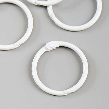 Кольца для альбома "Рукоделие" KDA-030/2, 0,3 см, 4 шт, белый