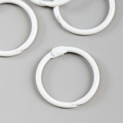 Кольца для альбома "Рукоделие" KDA-030/2, 0,3 см, 4 шт, белый