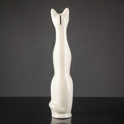 Копилка "Кот", глянец , белая, 48 см