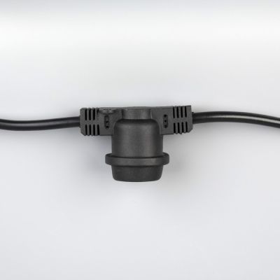 Гирлянда «Белт-лайт» 10 м, IP65, УМС, 2W, тёмная нить, шаг 40 см, Е27, 220 В