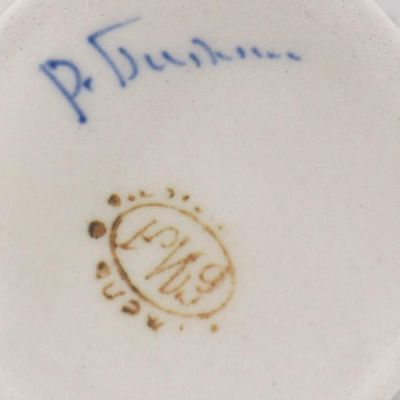 Чашка "Колокольчик", 120 мл, 8 см, гжель, фарфор