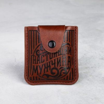 Зажигалка в чехле «Натоящий мужчина», 7 × 7 см