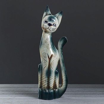 Копилка "Кот Египет", покрытие глазурь, 52 см, микс