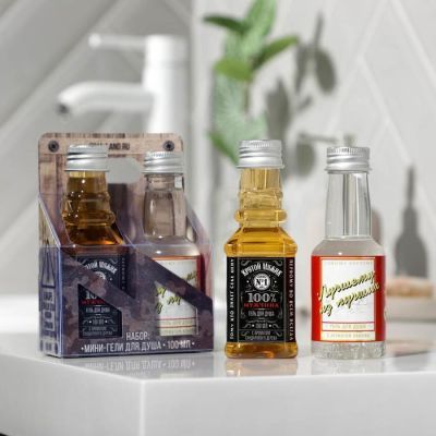 Набор «Крутому мужику» мини гели для душа по 100 мл