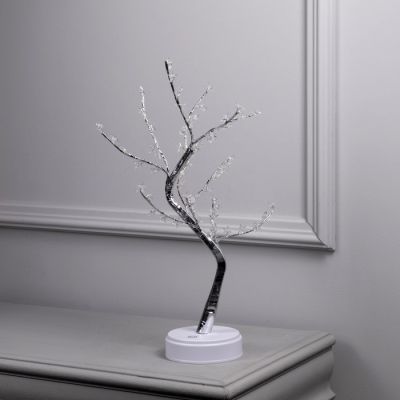 Светодиодный куст «Звёзды» 45 см, 60 LED, постоянное свечение, батарейки ААх3 (не в комплекте), USB, свечение тёплое белое