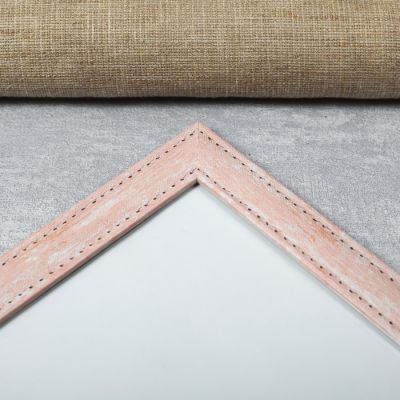Фоторамка пластик 30х40 см "Джинса" бледно-розовая 44х34 см