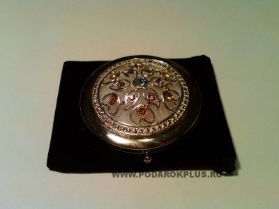 Зеркальце со стразами  ручной работы №12