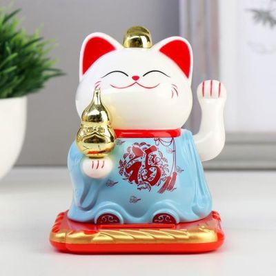 Маятник "Кот баюн с иероглифами карьера, решимость, долголетие"