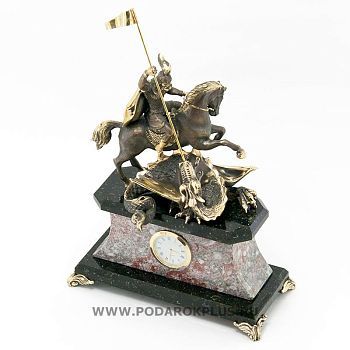 Часы "Георгий Победоносец" №5 камень змеевик, креноид