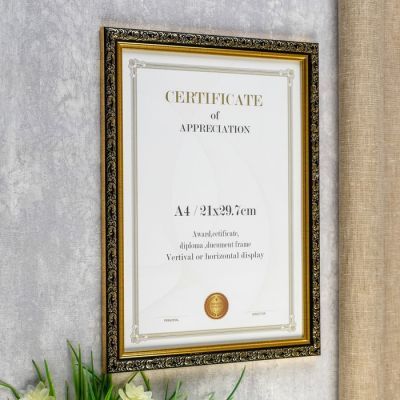 Фоторамка "Ампир на чёрном", А4