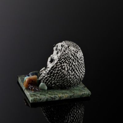 Сувенир "Ёжик", 5х5х4 см, змеевик, гипс, микс