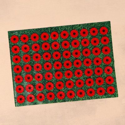 Аппликатор "Кузнецова - Любимой маме", 70 колючек, плёнка, 23х32 см, красный