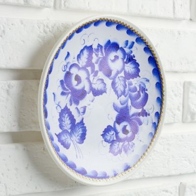 Тарелка декоративная «Гжель», D = 19,5 см