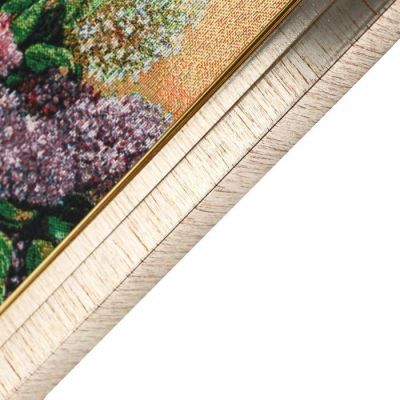 M019-30х40 Картина из гобелена "Сирень в плетеной вазе"(35х45)