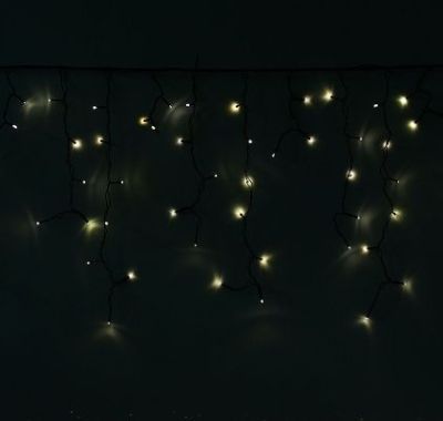 Гирлянда уличная "Бахрома" (Ш:3 м, В:0,6 м, нить силикон, теплый белый)