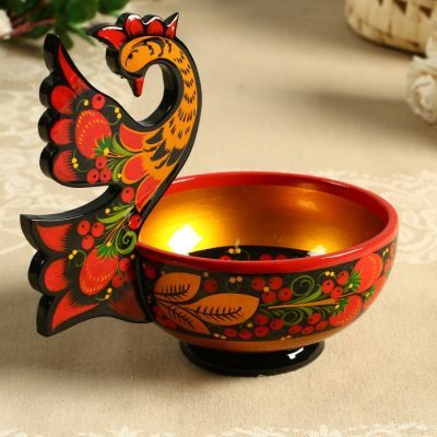 Ковш «Птичка», 19×17 см, хохлома