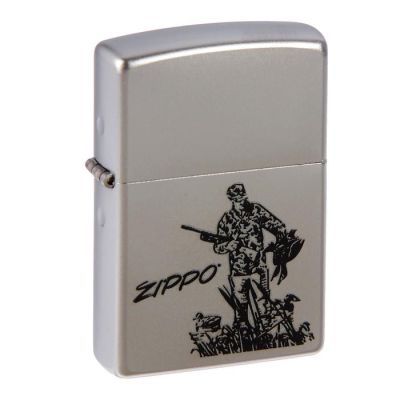 Зажигалка ZIPPO 205 Duck Hunting с покрытием Satin Chrome