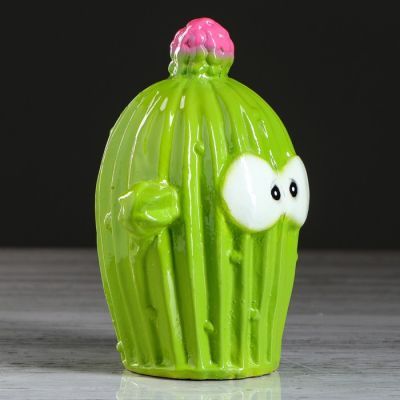 Копилка "Кактус", глянец, зелёный цвет, 17 см