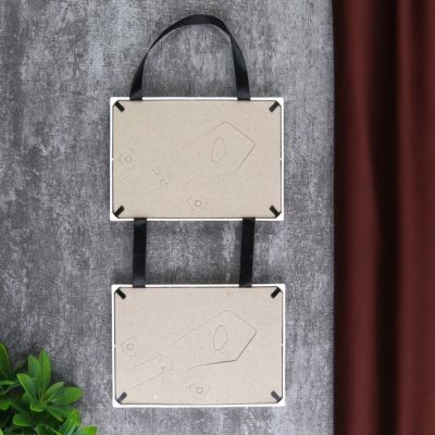 Фоторамка двойная на тесьме L-4 10х15 см, белый, с небьющимся стеклом