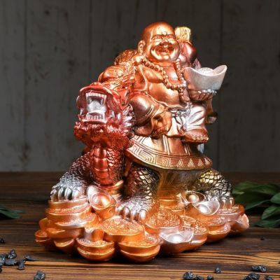 Копилка "Хотэй на драконе", глянец, разноцветная, 24 см