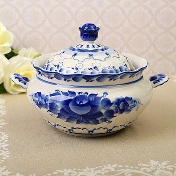 Пельменница, гжель фарфор, 2с