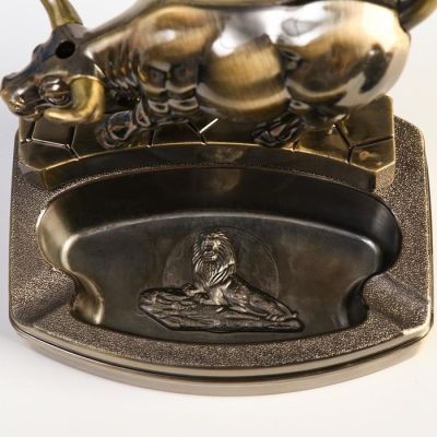 Зажигалка газовая "Бык", с регулятором, с пепельницей 11.5х8.7х10.7 см, микс