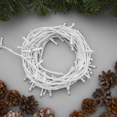 Гирлянда «Нить» 10 м, IP20, белая нить, 100 LED, свечение белое, 8 режимов, 220 В