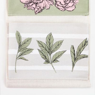 Кармашек текстильный Этель "Пионы" 2 отделения, 41х20 см