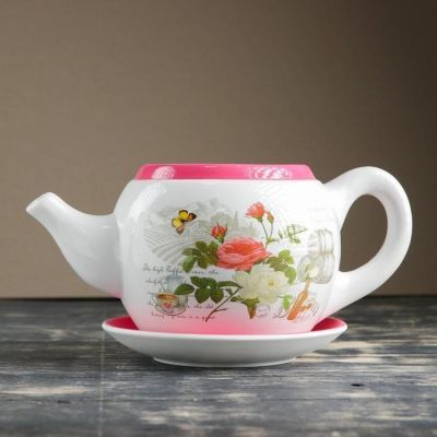 Горшок цветочный в форме чайника "Розы" 32*18*15 см