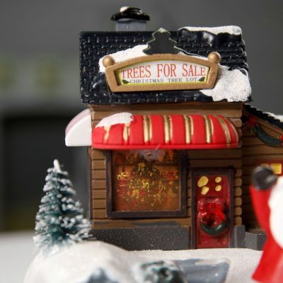 Светодиодная фигура «Поезд и Дед Мороз» 20 × 20 × 16 см, полистоун, батарейки ААх3 (не в комплекте), USB, свечение тёплый белый