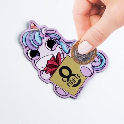 Магнит со скретч-слоем «Для самой милой»,7 х 7 см