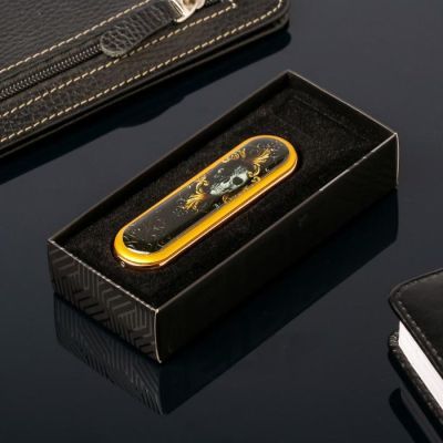 Зажигалка со спиралью накаливания "Череп", 8,5 х 2,5 х 1 см