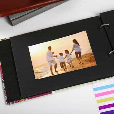 Фотоальбом 25 листов(уголки+кольца) "Мультяшки" 27х19 см