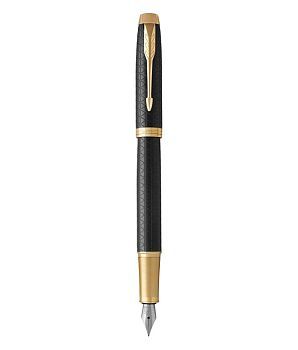 F 323 Ручка перьевая Parker IM Premium Black GT перо нержавеющая сталь F(арт-1931646)