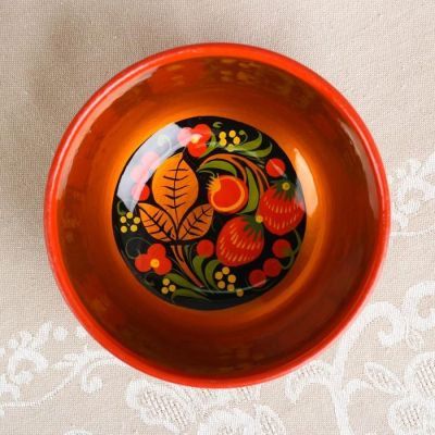 Салатник, средний, 14×6 см, хохлома, микс