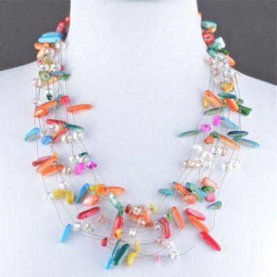 Колье Перламутр "Каскад" арт.П3445