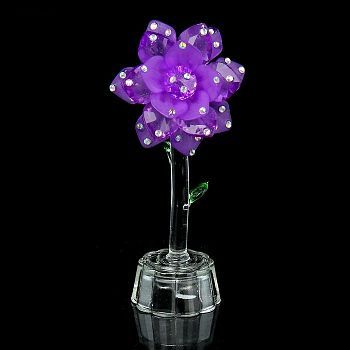 Сувенир "Цветочек со стразами" с подсветкой (6,5х12см)