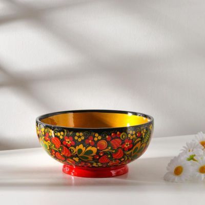 Салатник «Ягодка», 8×19 см, хохлома