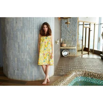 Полотенце для бани "Русское поле" жен. парео,80х150 см,хл., ваф. полотно