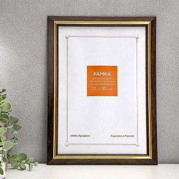 Фоторамка пластик 21х30 см 1230 коричневый