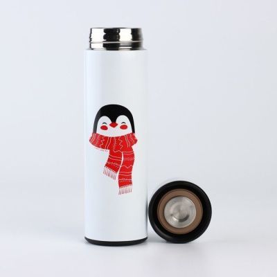 Термос с шапочкой новогодней «Пингвин», 500 мл 