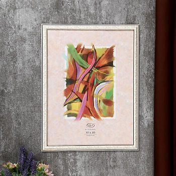 Фоторамка из пластика Медальон 221 30х40 20мм/ фигурный(24)