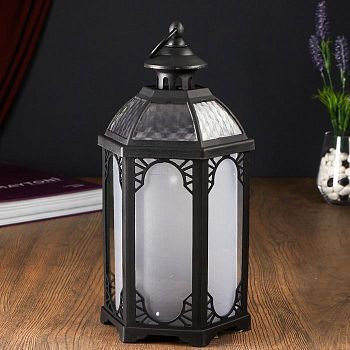 Ночник 48131 LED батарейки 3хААА черный 16х16х35 см