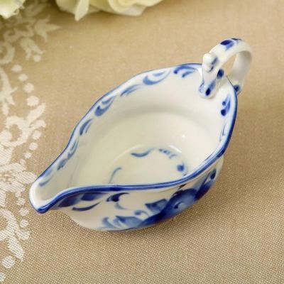 Соусник "Каравелла", гжель, фарфор, 2с