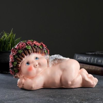 Фигура "Ангел Прелесть №7" лежащий на животе, 15х28х17см