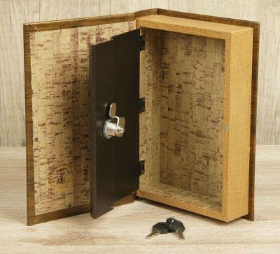 Сейф-книга с ключами "Король" под кожу (24 х 17 х 5 см)